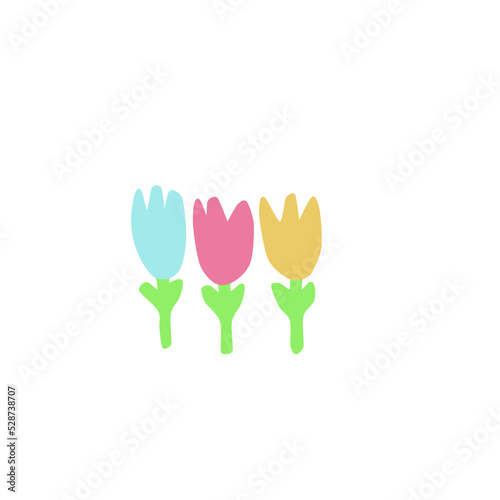Tulip flat icon vector illustration