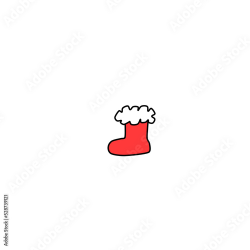 Christmas socks full of candies hanged on a clothesline