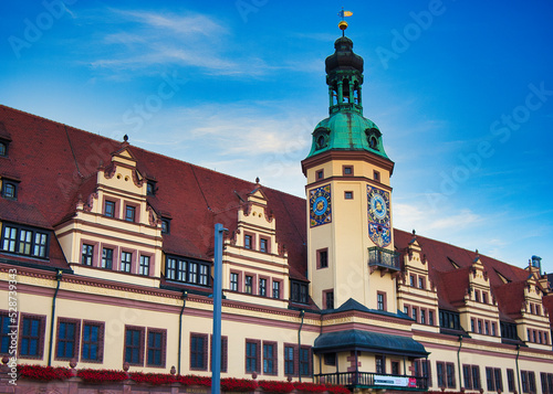 Altes Rathaus auf dem Leipziger Markt, Turm, Leipzig, Sachsen, Deutschland