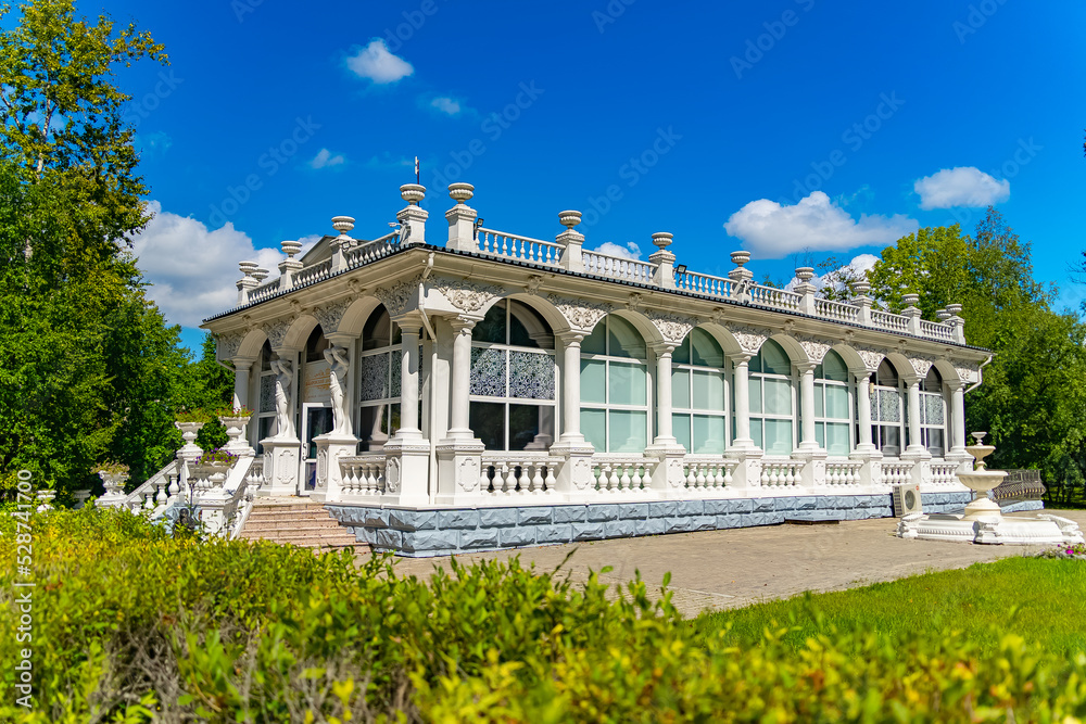 The palace in the city park. The Far Eastern region of Russia, the city of Khabarovsk. 