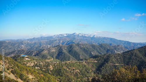 sunny Spring day in mountains photo