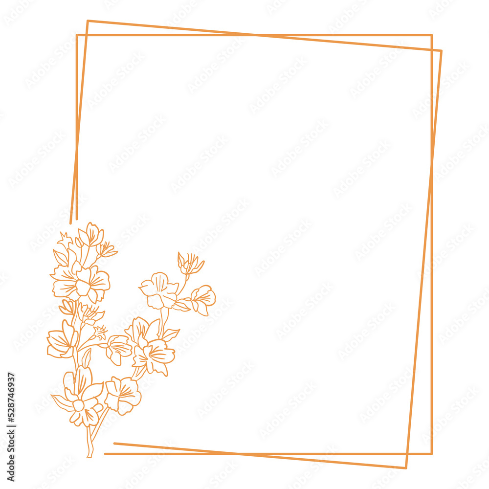 Obraz premium Minimalist Floral Frame