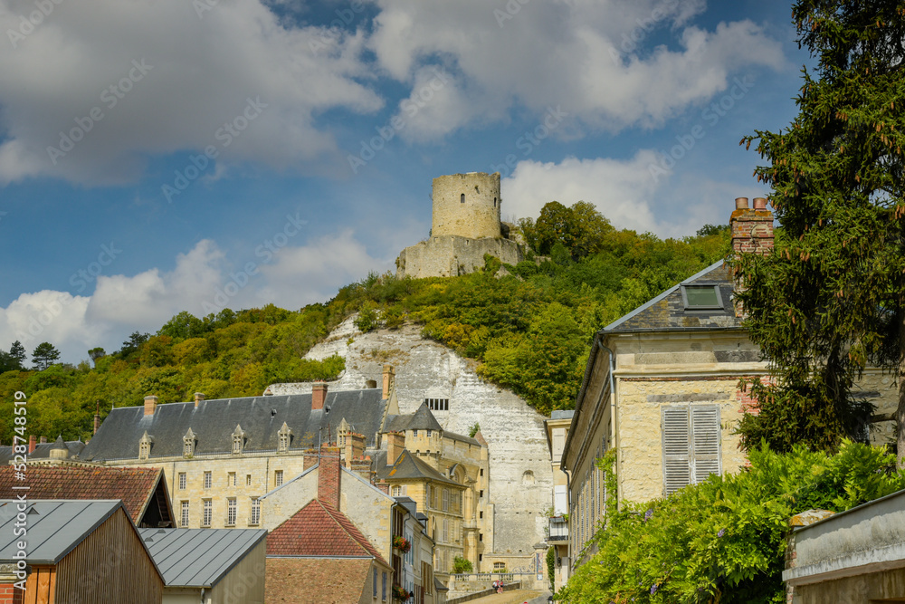 View on the castle of La Roche Guyon