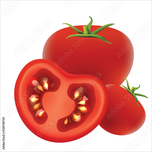 tomatoes on a white background