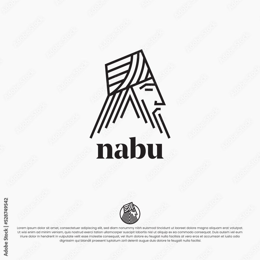 Nabu God Logo Design Vector