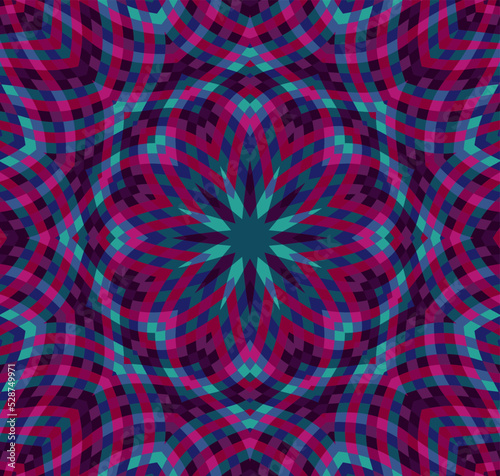 Mandala medallion geometric vector seamless pattern oriental design.