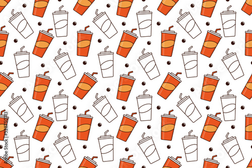Soft drink soda seamless pattern vector