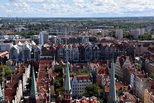 Blick von der Marienkirche auf Danzig photo