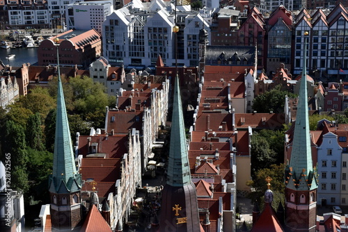 Blick von der Marienkirche auf Danzig