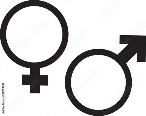 Gender symbol, design template vector, flat design