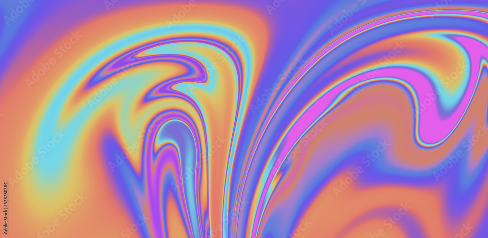 Obraz premium Abstract holographic background with wavy colorful lines.