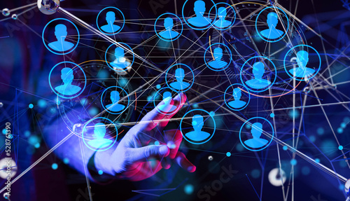 Social Media Circles modern Network
