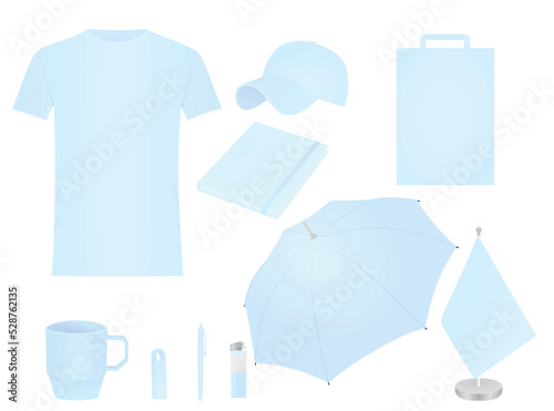Promotional business item set. vector illustration