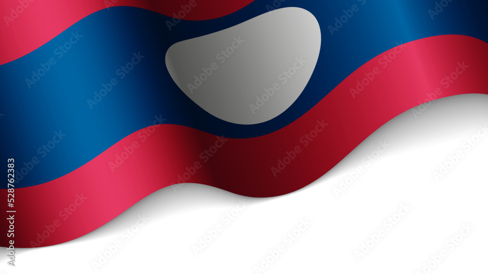 Naklejka premium EPS10 Vector Patriotic heart with flag of Laos.