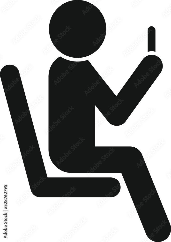 Female person icon simple vector. Waiting area. Room seat