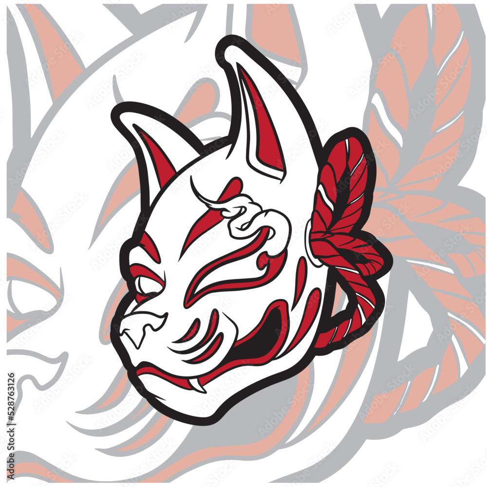 Traditional Japanese Art Kitsune Mask or Fox Japan - Kitsune Mask