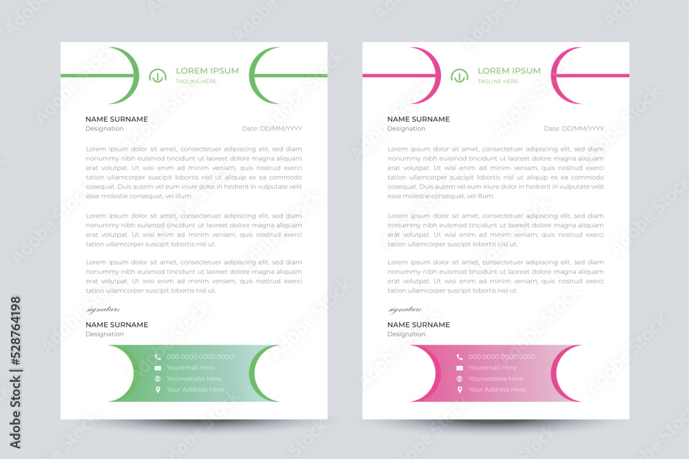 Corporate Modern Letterhead Design Template