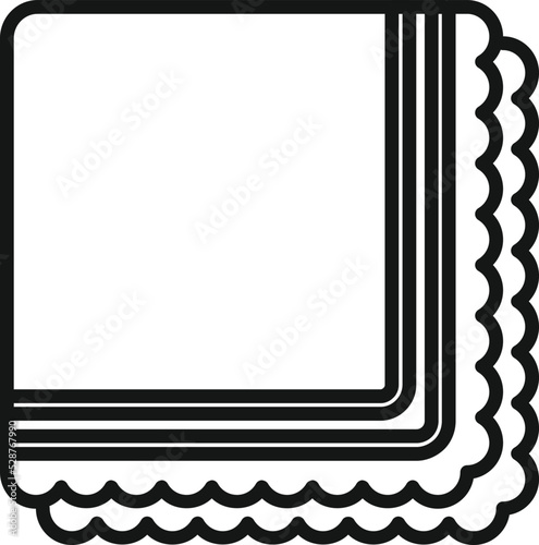 Textile tissue icon outline vector. Fabric towel. Cloth clean