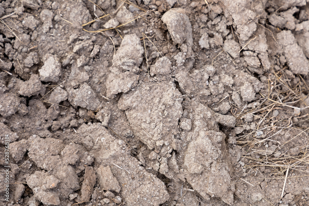 Farmland. Soil, dry ground background. Defocused. Farmland. Soil, dry ground background. Defocused.