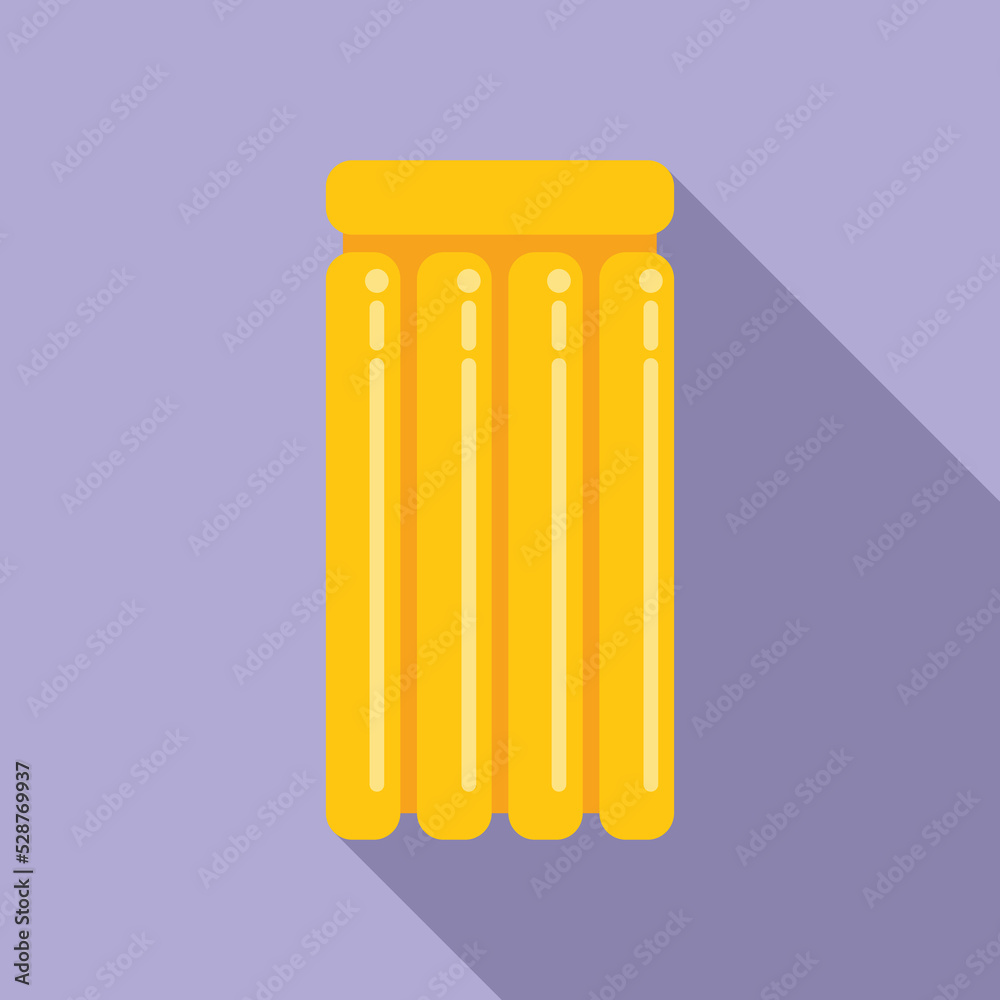 Pool mattress icon flat vector. Water equipment. Summer dive Pool mattress icon flat vector. Water equipment. Summer dive
