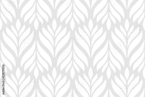 Geometric seamless pattern with leaves. Abstract floral background. Vector illustration.