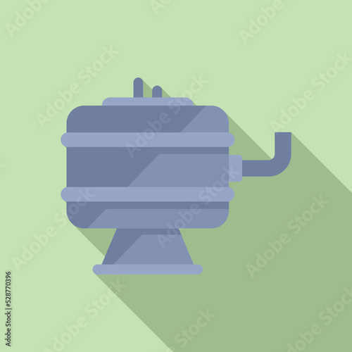 Pool tank icon flat vector. Water cleaning. Sea swim
