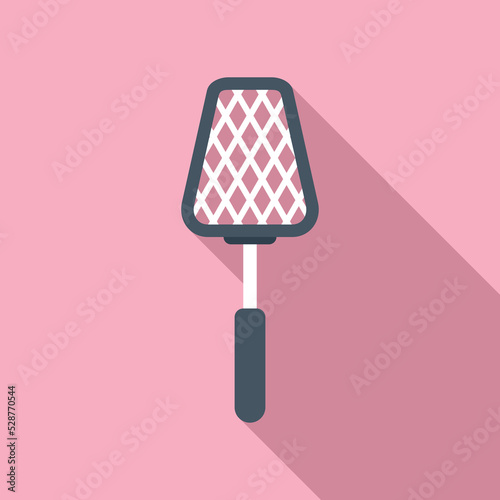 Pool cleaning net icon flat vector. Water equipment. Swim vacation