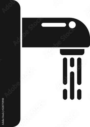 Pool shower icon simple vector. Water cleaning. Sea swim