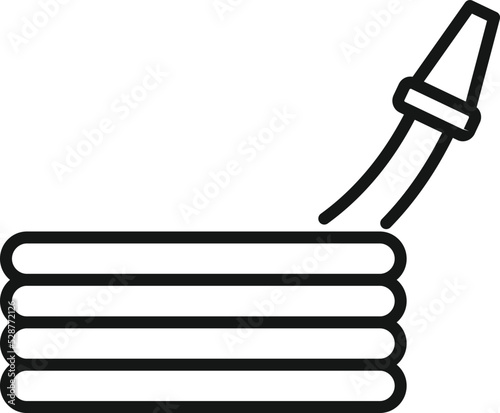Water hose icon outline vector. Cleaning pool. Sea swim