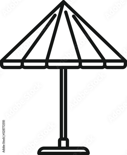 Pool umbrella icon outline vector. Beach vacation. Sea equipment
