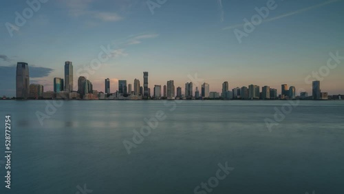Wallpaper Mural Jersey city skyline sunrise time-lapse Torontodigital.ca