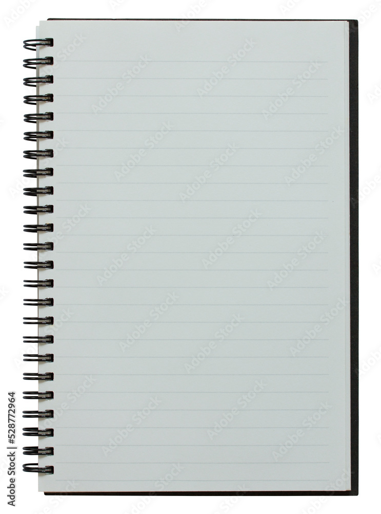 blank spiral notebook isolated with clipping path for mockup blank spiral notebook isolated with clipping path for mockup