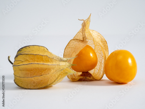 Cape gooseberry, physalis isolated on white background.