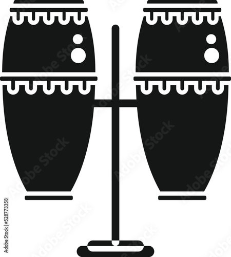Drum kit icon simple vector. Music instrument. Acoustic drummer