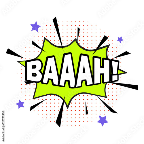 Bah expression at comic speech bubble icon design