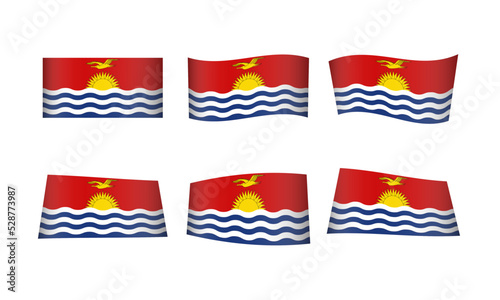 Kiribati Vector Waving Flag Set