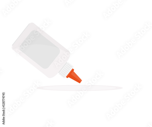 Glue, glue dripping logo design. Bottle of glue. Hot glue gun and handicraft materials vector design and illustration.