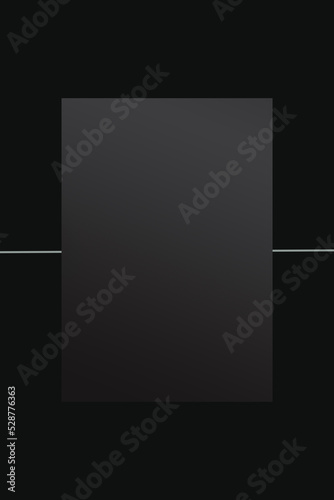 modern black empty space frame