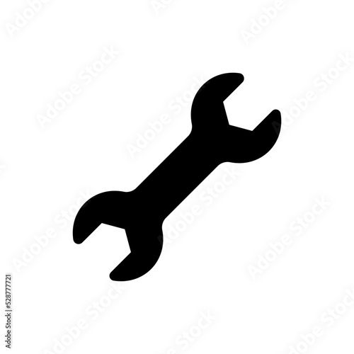 mechanical wrench, repair, settings - vector icon