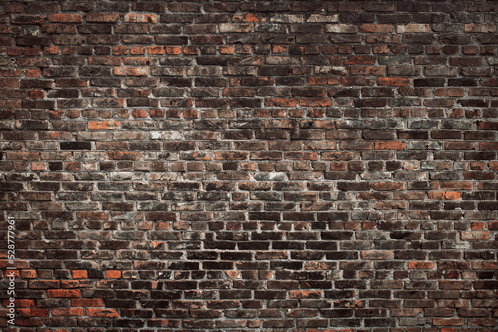 Old brown brick wall. Grunge background - obrazy, fototapety, plakaty 