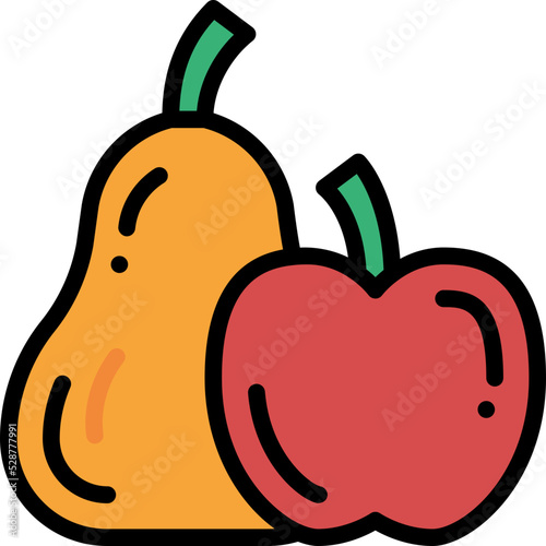 fruit filled outline icon