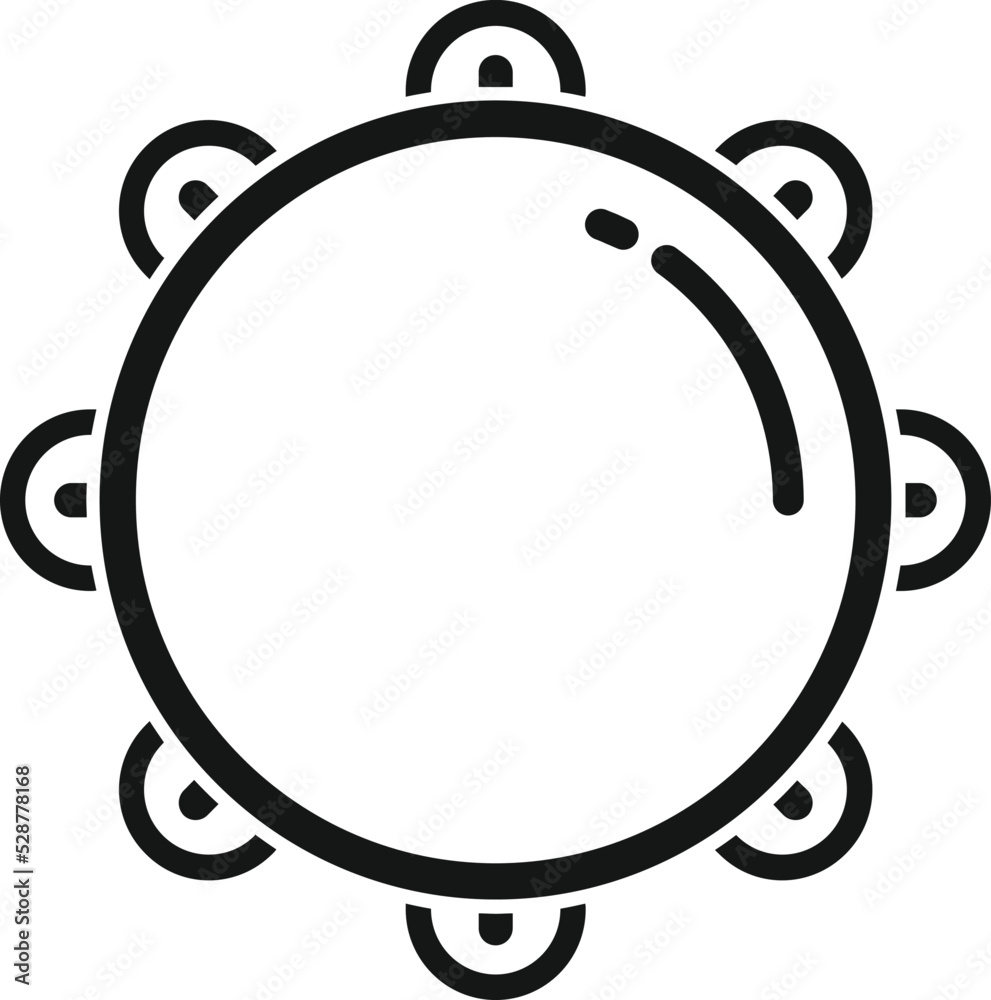 Fototapeta premium Percussion tambourine icon simple vector. Samba drum. Musical instrument