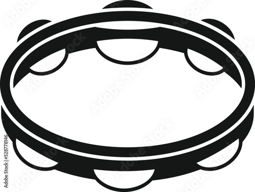 Instrument tambourine icon simple vector. Music drum. Samba carnival