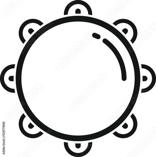 Photo Percussion tambourine icon simple vector