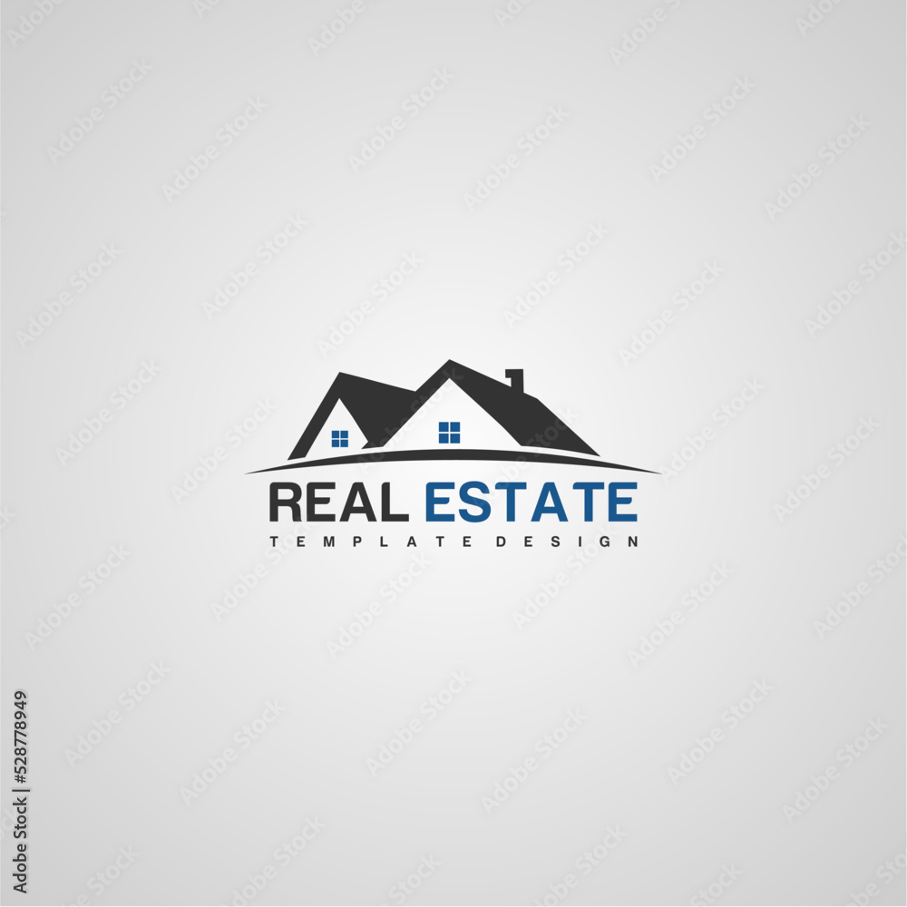 Real Estate Blue Logo Design Real Estate Blue Logo Design