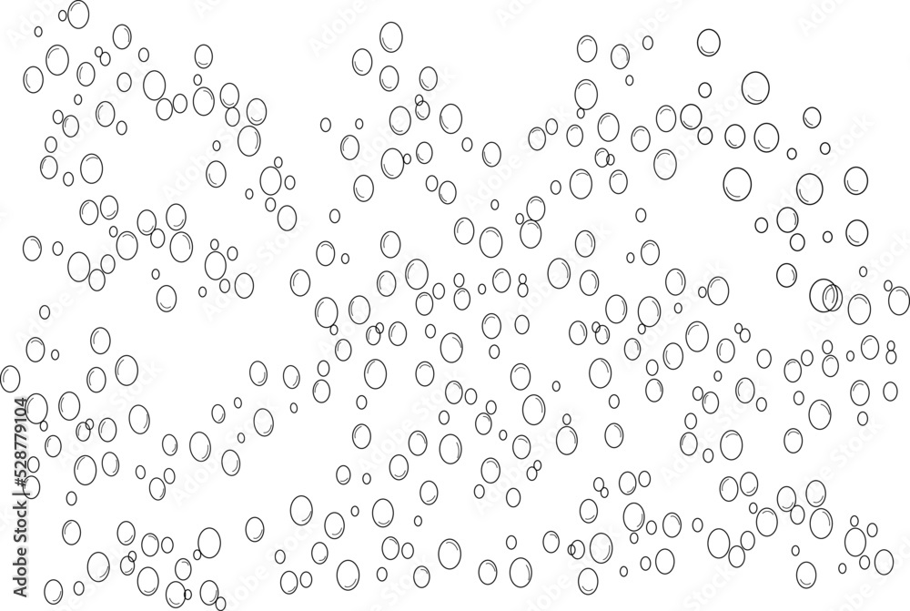 Hand drawn circle bubbles. Abstract vector background. Bubble template.