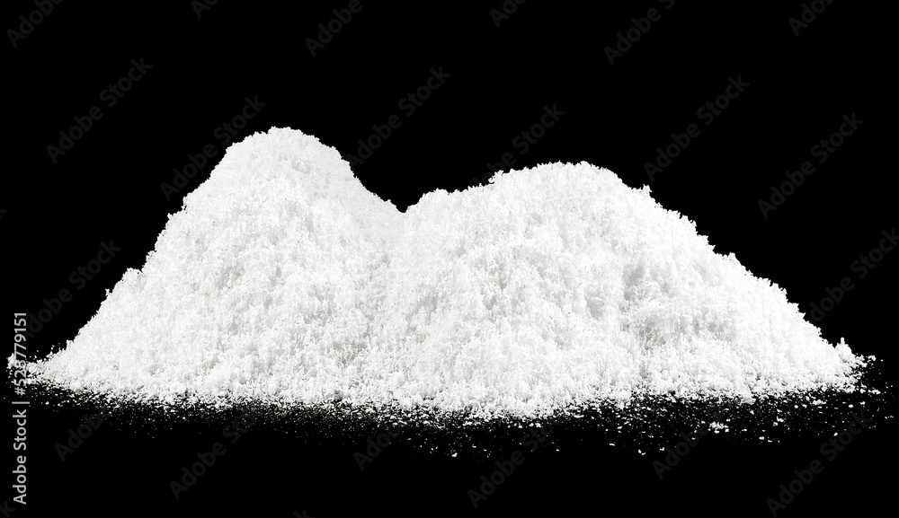 Snow hills on a black background. Pile of white snow at night. Christmas night. Snow hills on a black background. Pile of white snow at night. Christmas night.