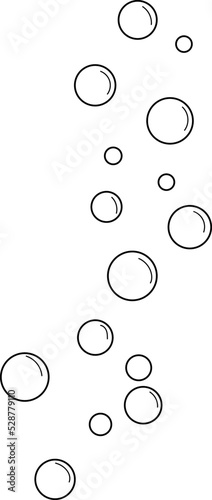 Hand drawn circle bubbles. Abstract vector background. Bubble template.