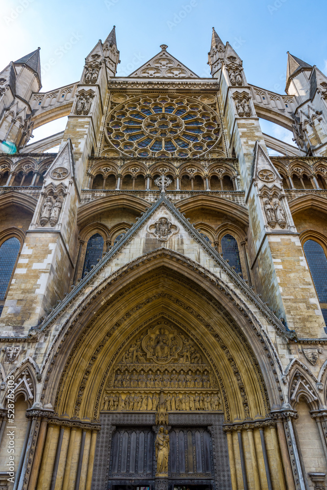Westminster Abbey North Exterior Fa�ade and Entrance in London