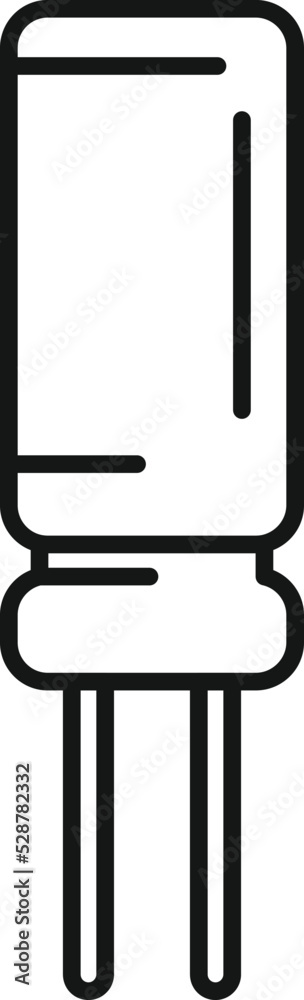 Central resistor icon outline vector. Electric circuit. Energy device Central resistor icon outline vector. Electric circuit. Energy device